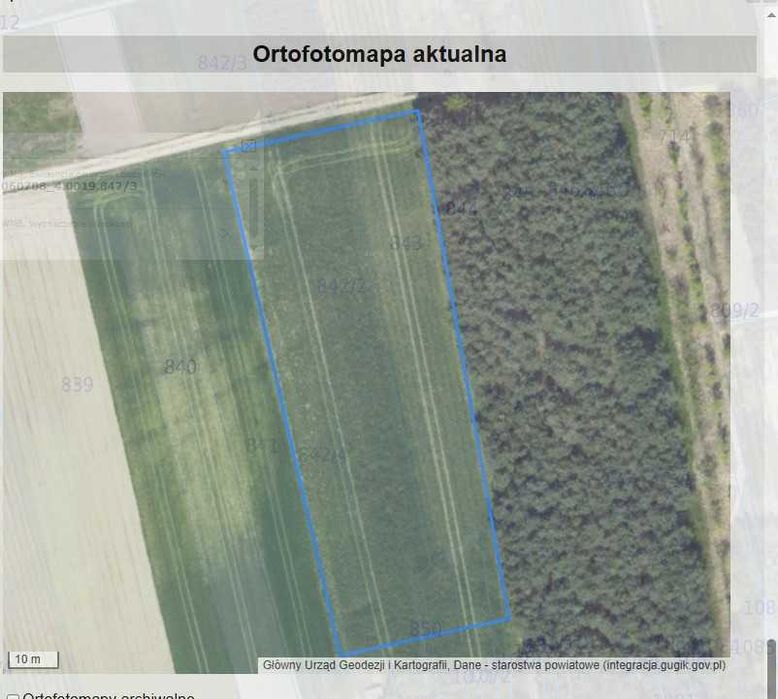 Działka Budowlano Usługowa 36 AR, Urzędów, ul. Różana, Bez Sąsiadów, przy lesie - Widok 4