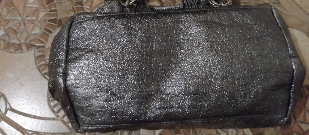 сумка сребристая  marina galanti, босоножки Италия