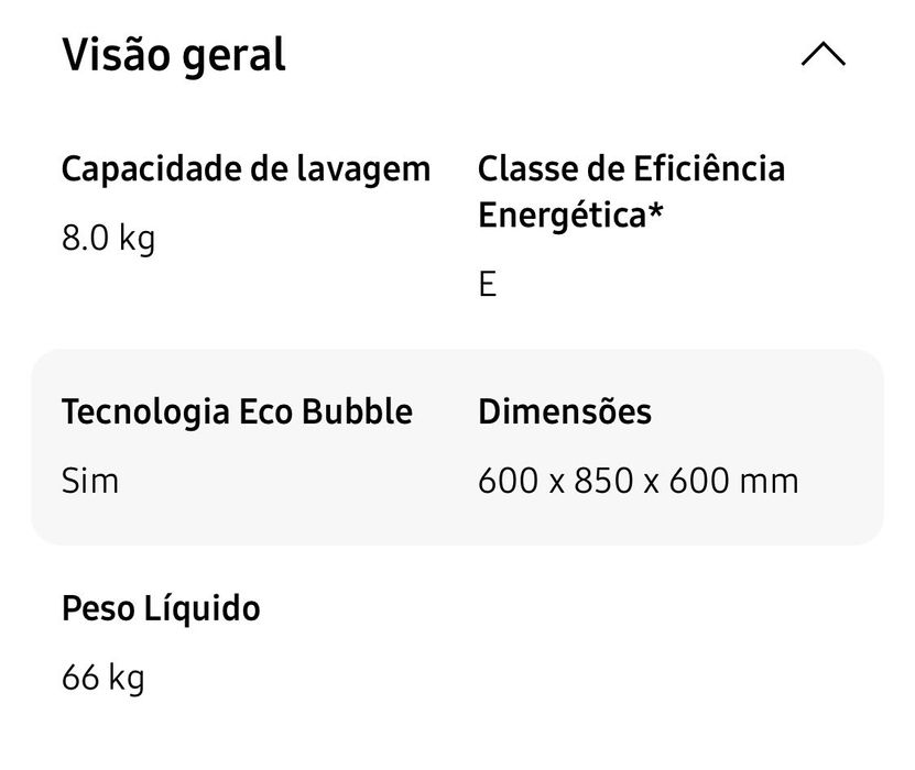 Máquina de Lavar e Secar Roupa SAMSUNG WD80TA046BE/EP 5/8kg  1400 rpm