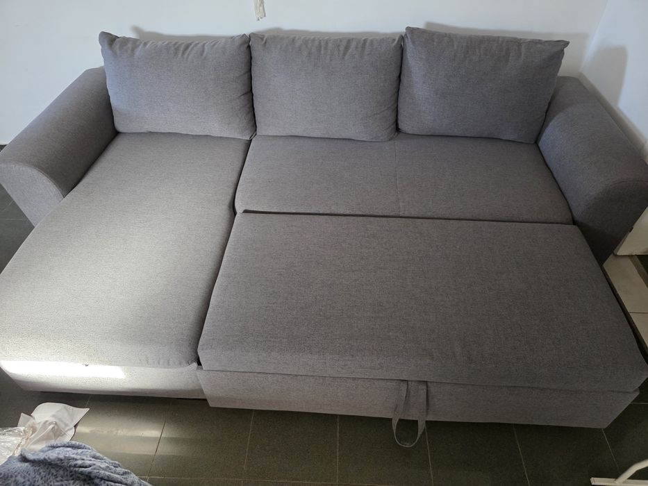 Sofá-cama com baú – Como Novo
