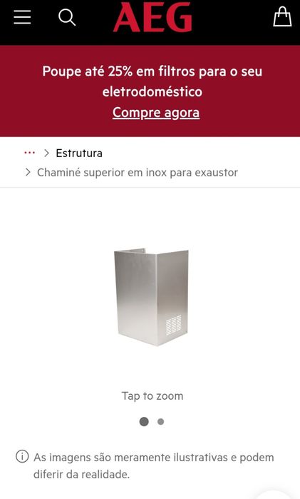 Chaminé interior exaustor AEG