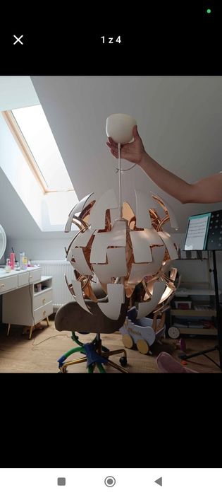 Lampa wisząca Ikea PS 2014 
Biało- złota