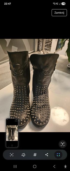 Włoskie buty skóra naturalna Philipp Plein.