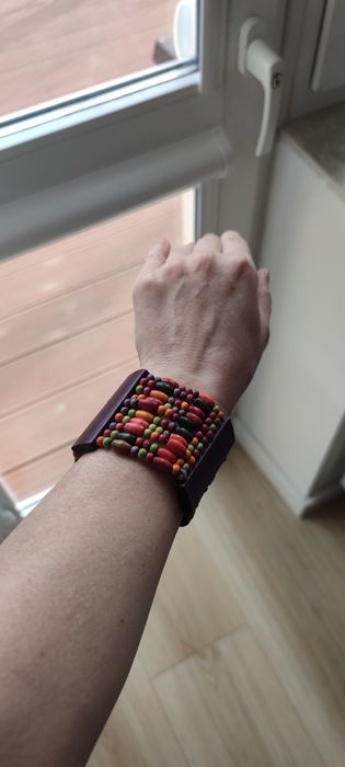 Bransoletka kolorowa Primark elastyczna drewniane koraliki