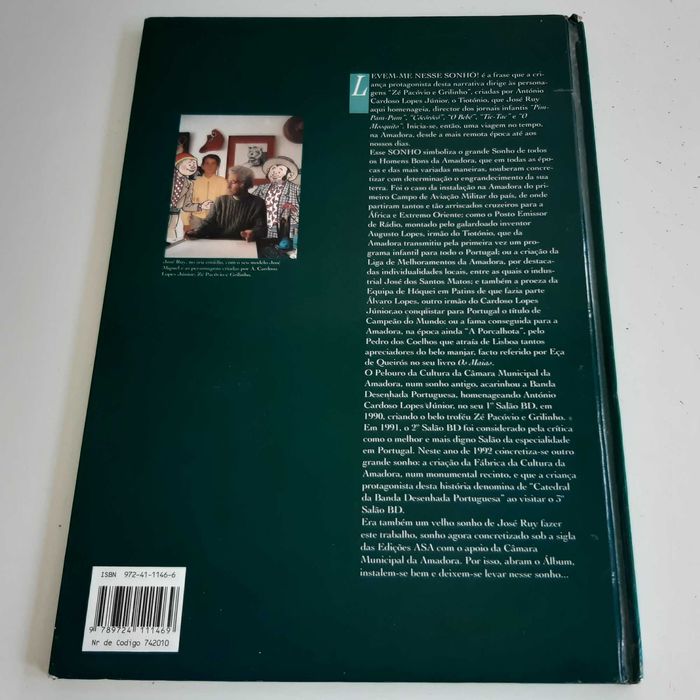 Livro Levem-me Nesse Sonho! por José Ruy - História da Cidade da Amadora em BD