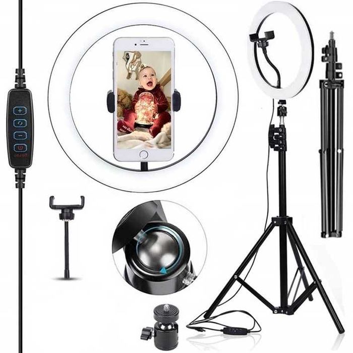 Nowa Lampa Pierścieniowa Ring LED Statyw Uchwyt Na Telefon - PROMOCJA