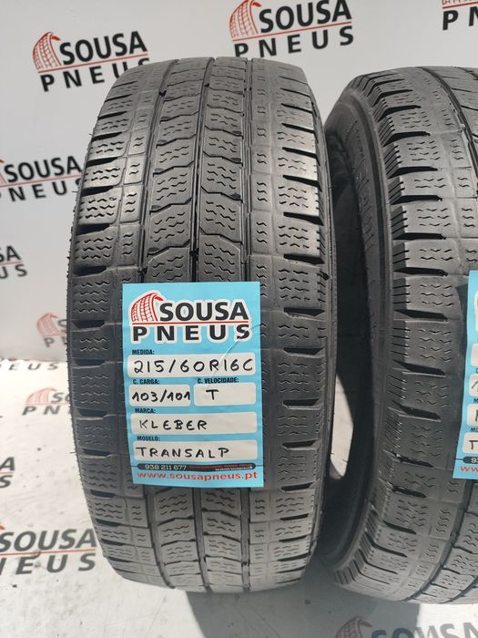 2 pneus semi novos 215-60R16C Kleber - Oferta dos Portes