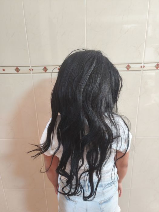 Peruca cabelo humano preta