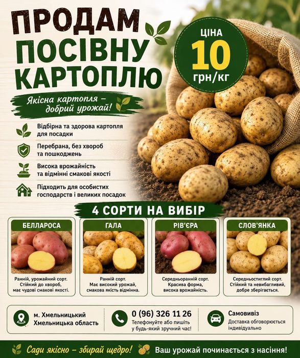 Продам посівну картоплю