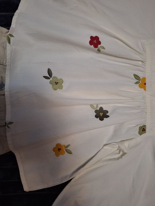 Святковий комплект, блузка, джинси кльош, зара