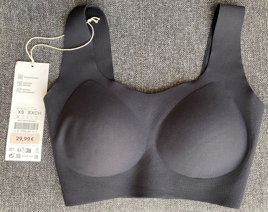 Top XS preto Oysho (Novo)