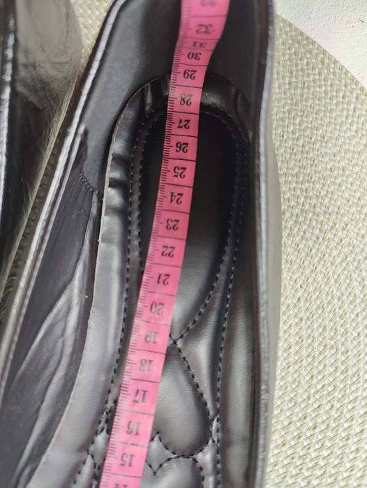 Stylowe balerinki kolor czarny  duży rozmiar 43 44 XL XXL