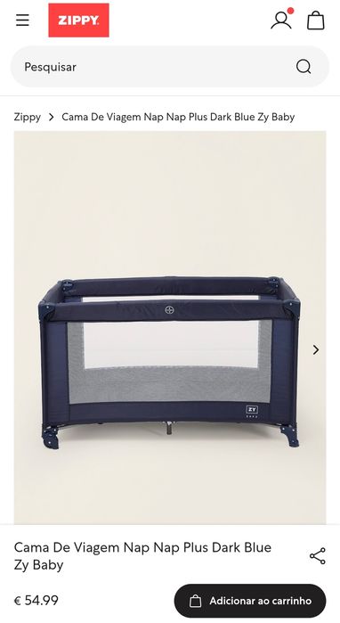 Cama de viagem Zippy + Colchão Asalvo