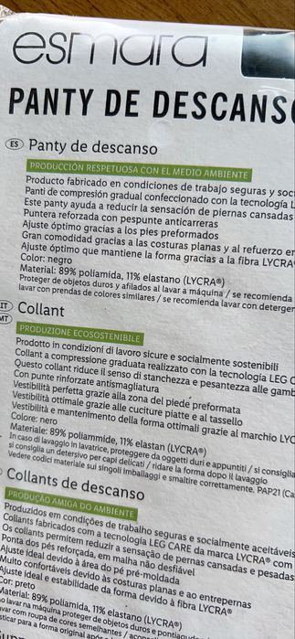 Collants pretos de descanso