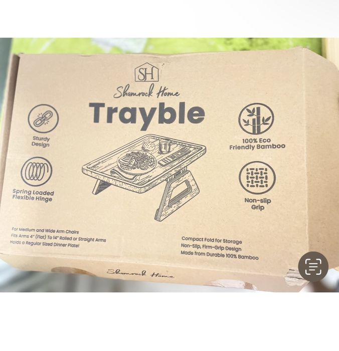 Доска бамбук для напитков и закусок з кріпленям на диван