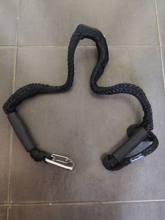 Lina, cuma elastyczna z karabinczykiem, łódź, jacht, ponton