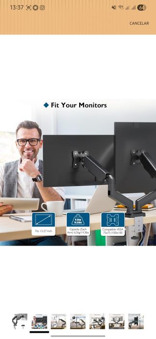 Suporte de 2 monitores