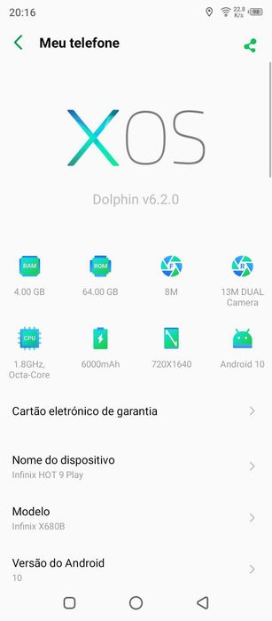 Infinix HOT 9 Play – 64GB | 4GB RAM