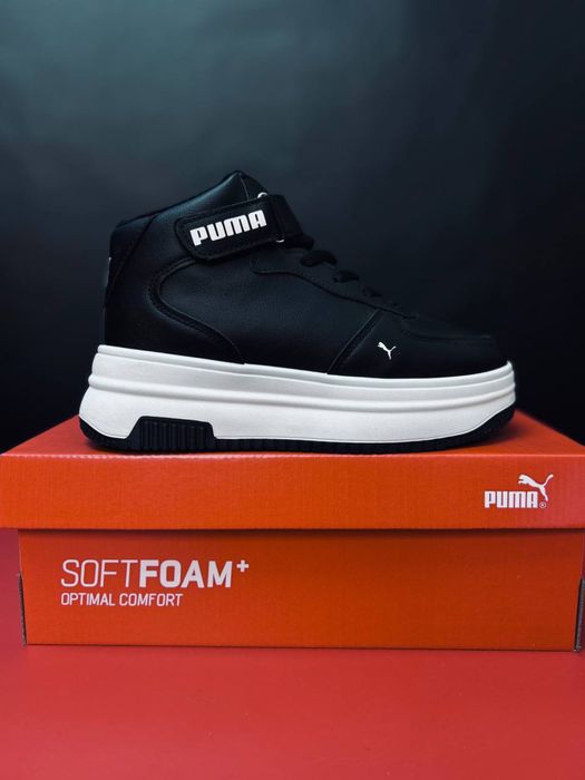 Кожаные кроссовки Пума / зимние красовки Пума / ботинки Puma / Нлвинка