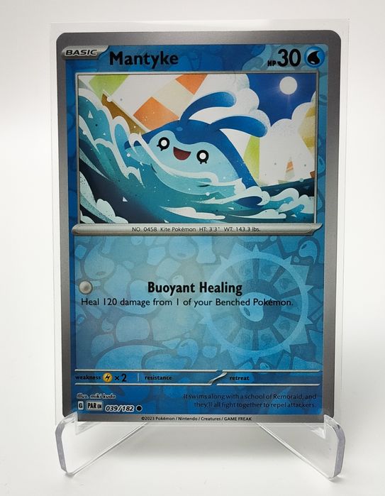 Mantyke 039/182 reverse holo karta pokemon Paradox Rift
