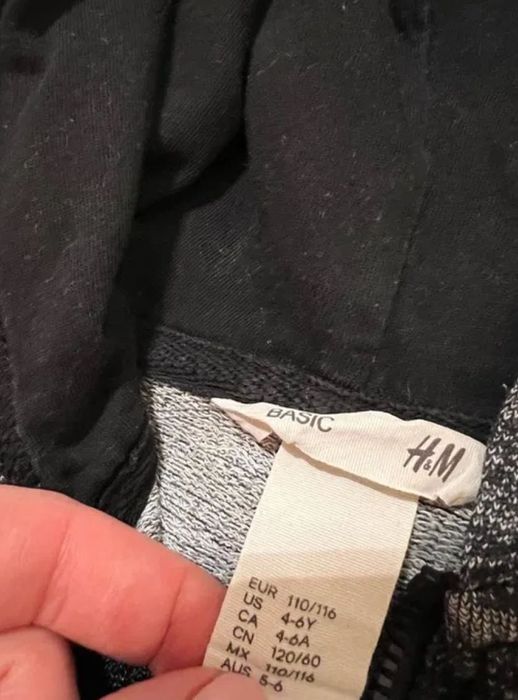 Bluza H&M 110/116 zamek kaptur rozpinana jesienna