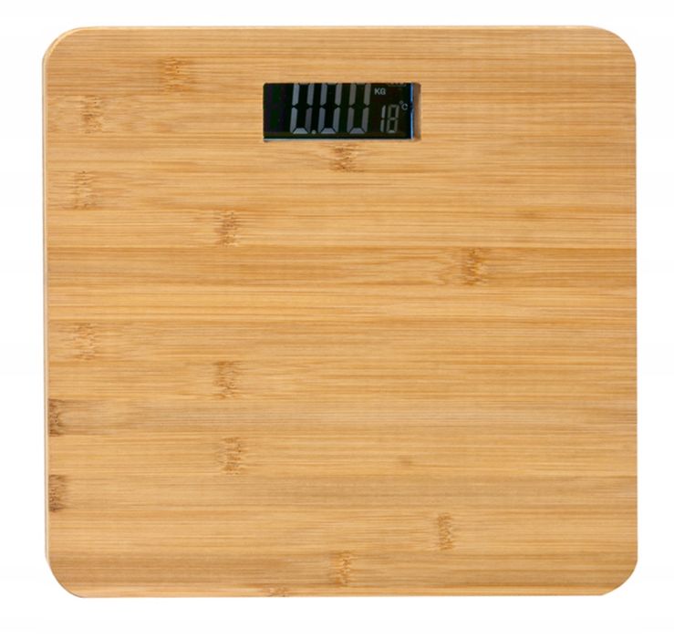 Waga Bambusowa Łazienkowa Terminetr Drewniana