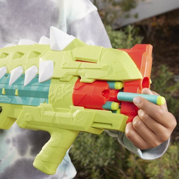 Nerf DinoSquad Armorstrike miotacz 8 strzałek bęben dinozaur zabawka