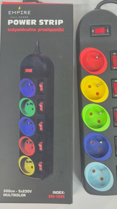 Przedłużacz listwa 5 Gniazd 3m Empire Full Power Strip