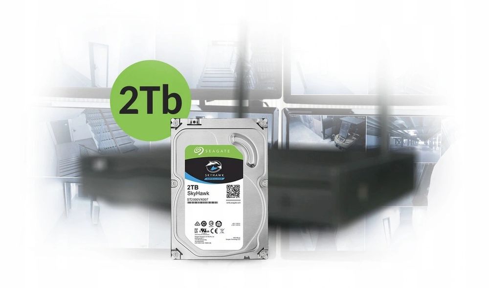 Dysk Twardy Seagate Skyhawk 2 Tb Sata Iii 3,5" Uszkodzony