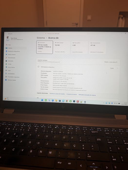 HP ZBook Fury 15 G8 | i7-11850H | 16GB RAM