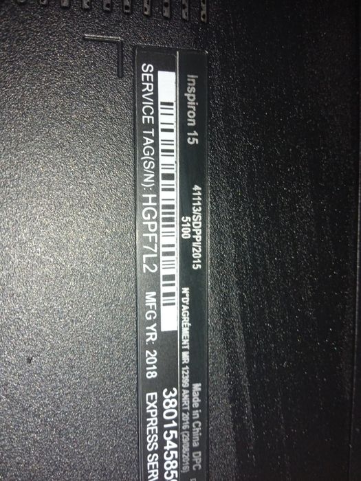 Dell Inspirion 15 (250 ssd)