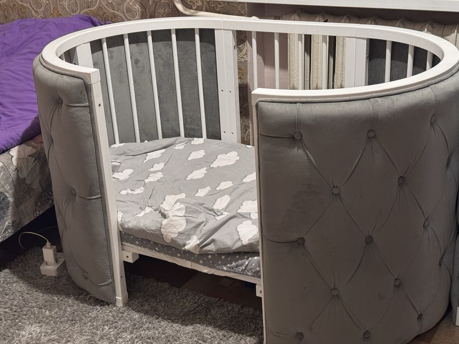 Ovalbed Дитяче овальне ліжечко трансформер 9в1