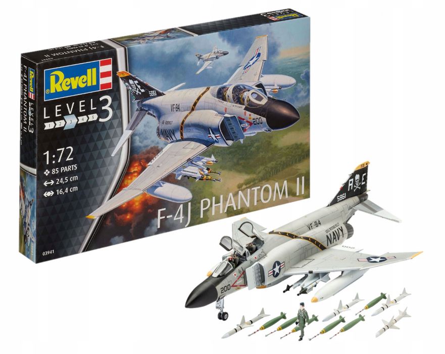 Model do sklejania Revell 03941 samolot F-4J Phantom ll
