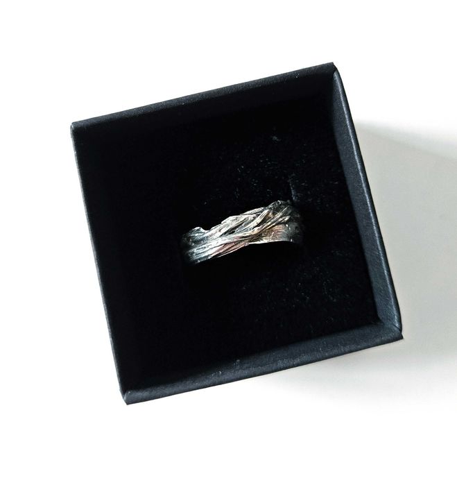 Hetman Jewlery Pierścionek Obrączka Oksydowana Srebro, Gwarancja