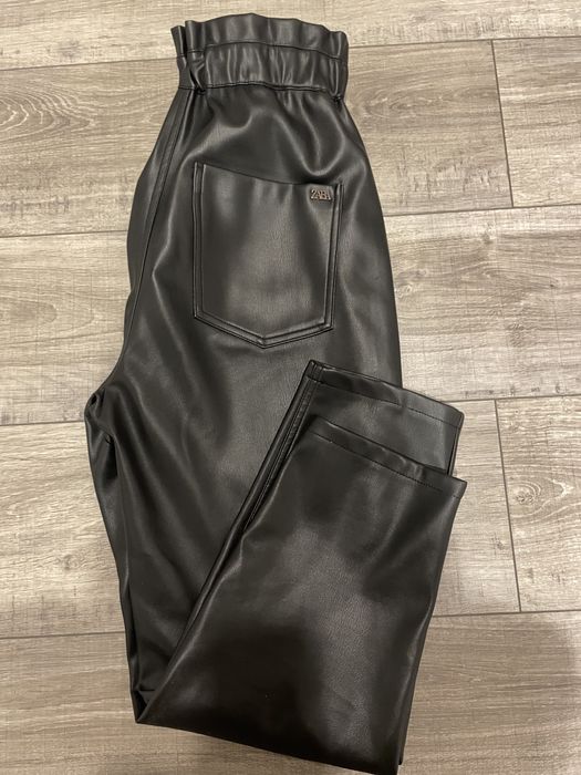 Шкіряні брюки ZARA утеплені