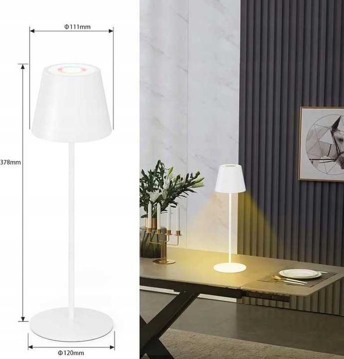 LAMPKA NOCNA LED BEZPRZEWODOWY dotykowy   akumulator 2 sztuki