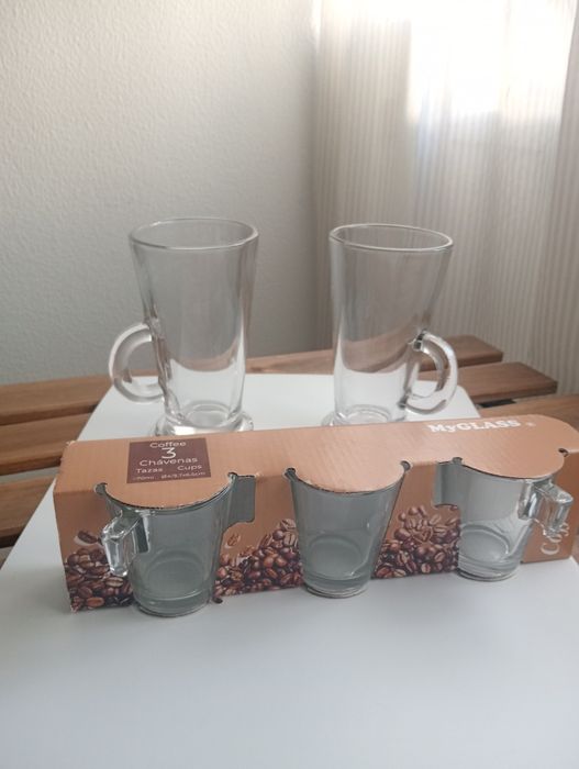 Conjunto 5 Canecas de Vidro – Café + Latte