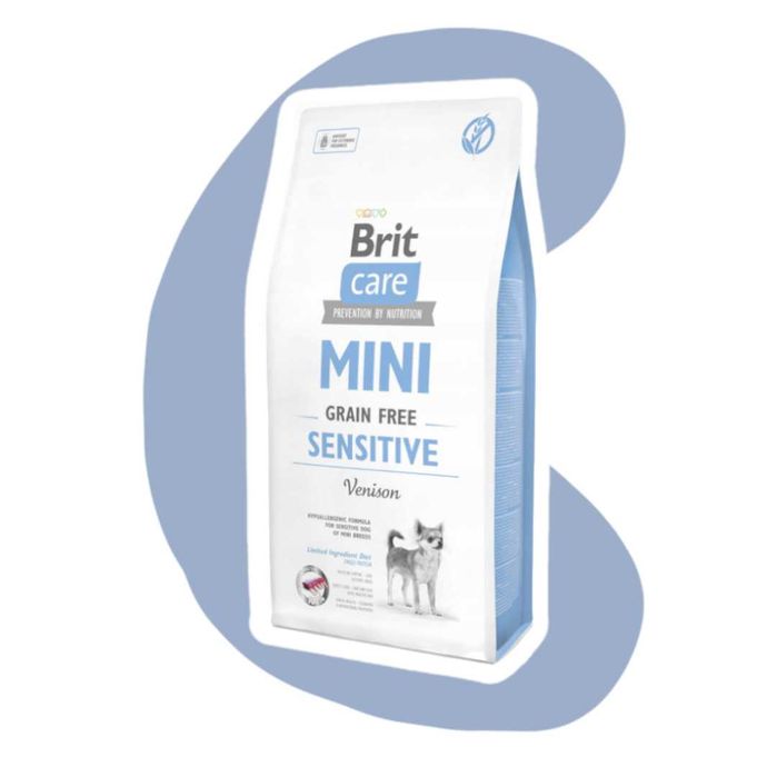 Brit Care Grain Free MINI Sensitive Venison 7kg dziczyzna sucha, hipoalergiczna karma dla dorosłych, wrażliwych psów ras miniaturowych