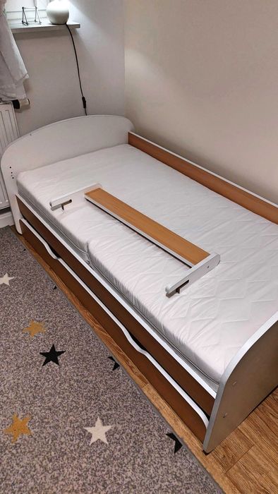 Łóżko dziecięce z szufladą i materacem 160x80cm