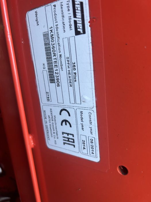 Kemper 360 plus, claas jaguar