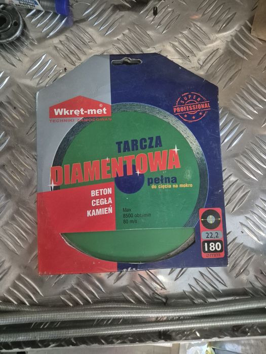 Tarcza diamentowa pełna 180mm Wkręt-met