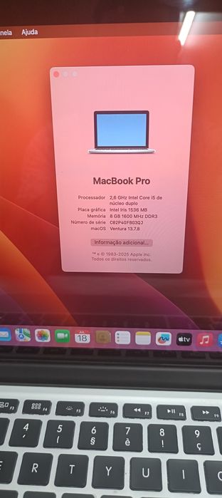 MacBook Pro Retina 13" i5 | 8GB RAM | macOS Ventura | Excelente Estado