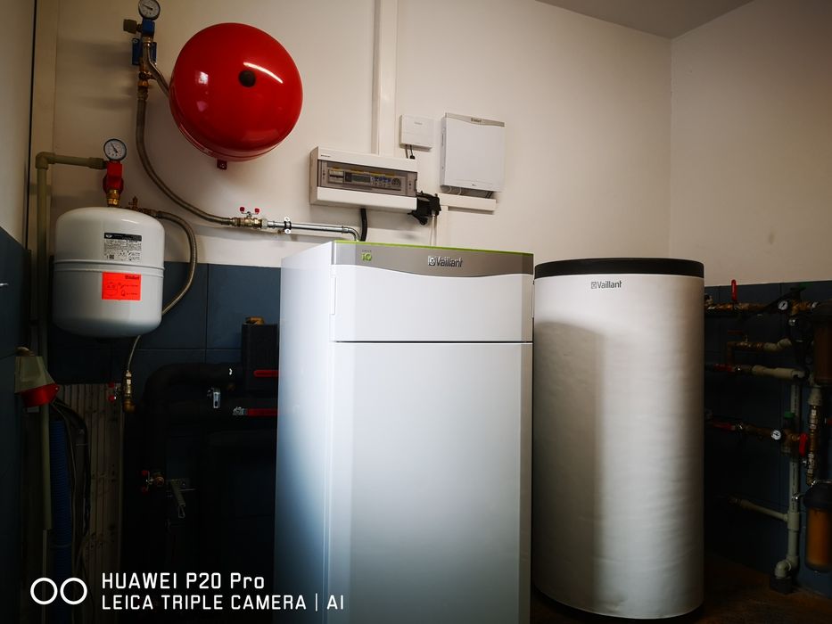 Ogrzewanie podłogowe,C.O Hydraulik, gruntowa pompa,Przyłącza wod-kan