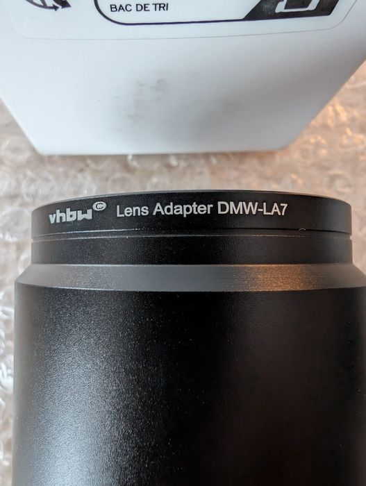 VHBW tubo adaptador igual ao Panasonic DMW-LA7
