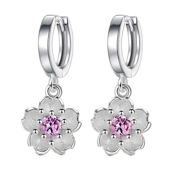 Пара Элегантных Сережек с Цветочным Узором для Женщин