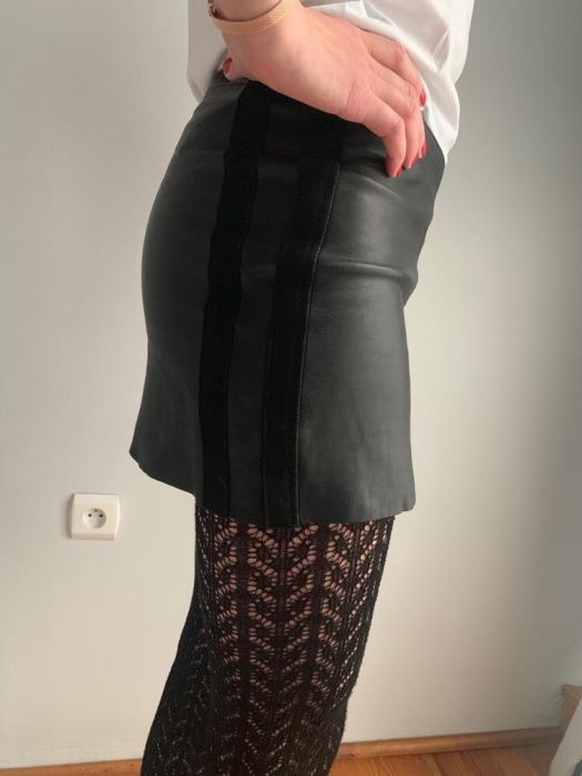 Fullcircle spódnica mini ze skóry skórzana 36 stan idealny