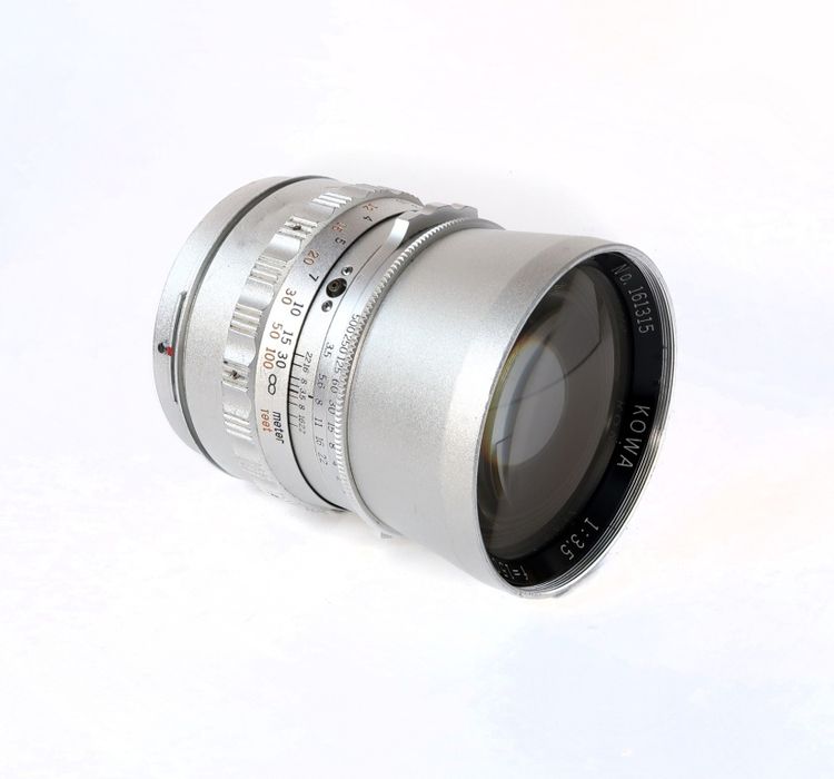 Kowa Six- obiektyw 3,5/150mm z centralną migawką od 1s do 1/500s