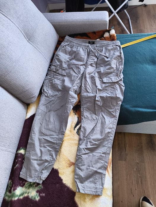 Spodnie materiałowe szare męskie