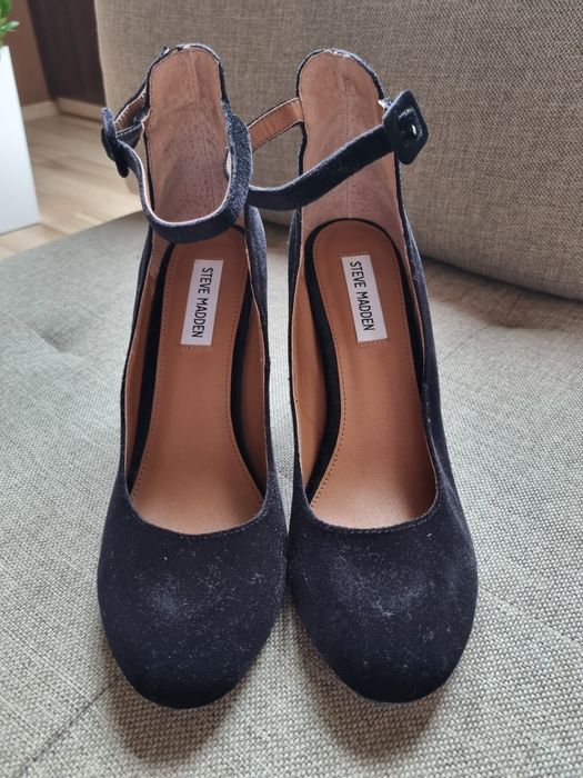 Buty damskie czarne na klocku Steve Madden