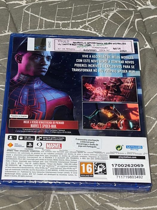 Bundle Spider man 1/2 ps5 (novo, ainda no plástico)